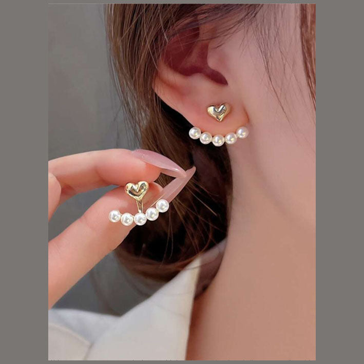2pcs/set Faux Pearl Decor Earring Jackets - MyKady