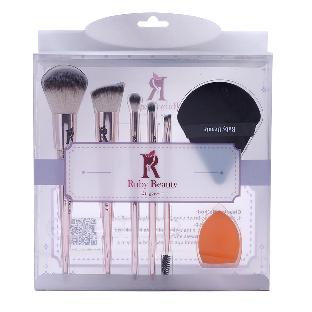 Ruby Beauty Makeup Brushes And Sponges Set - MyKady