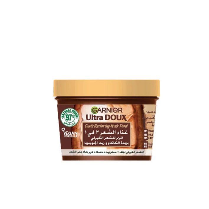 Garnier Ultra Doux Hair Food Cocoa Butter & Jojoba Oil (Curly Dry Hair) 390 ML - MyKady