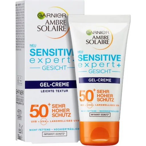 Garnier Ambre Solaire Sensitive Advanced Face SPF 50+ UV Gel Cream 50ML