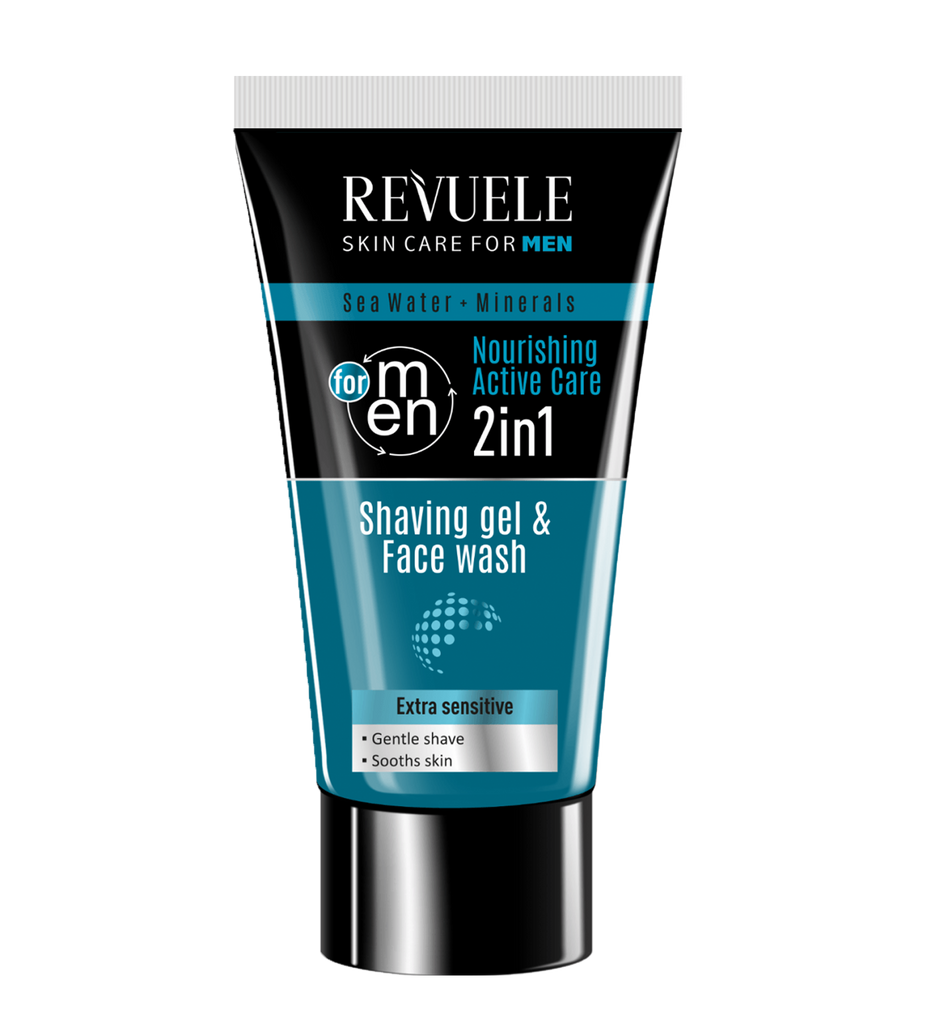 Revuele Men Care  Sea Water And Minerals Shaving Gel And Face Wash 2 in 1, 180ml - MyKady