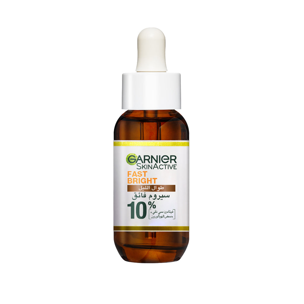 Garnier Fast Bright  [10%] Pure Vitamin C & Hyaloronic Acid - Brightening Night Serum 30ML - MyKady