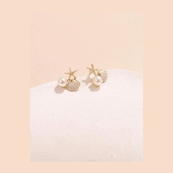 1pair Small Shell Earrings - MyKady
