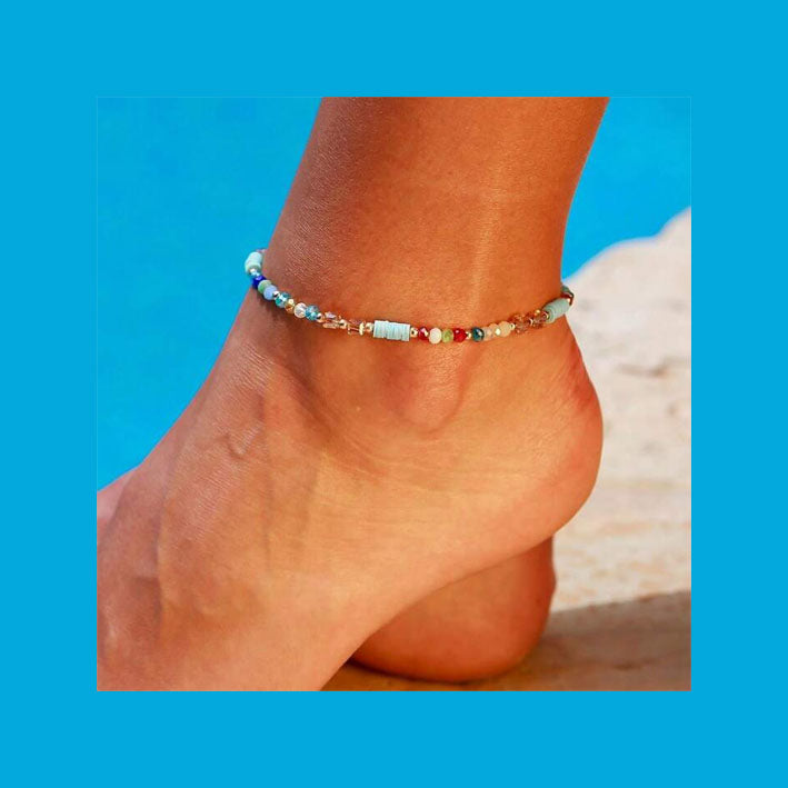 1pc Colorful Beaded Bohemian Style Anklet - MyKady