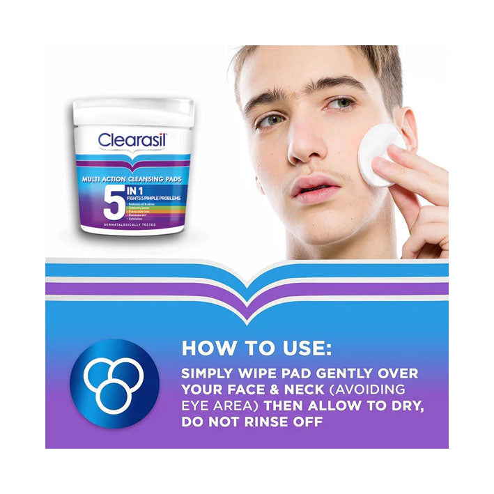 Clearasil Ultra 5 In 1 Cleansing Pad 65 Pads - MyKady