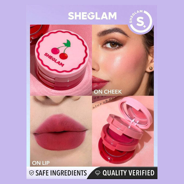 Sheglam Very Cherry Cheek & Lip Cream Stack - MyKady