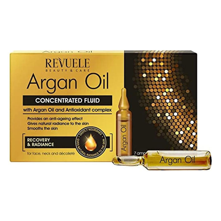 Revuele  Ampoules Argan Oil Concentrated fluid with Argan Oil and Antioxidant Complex For Face Neck - MyKady