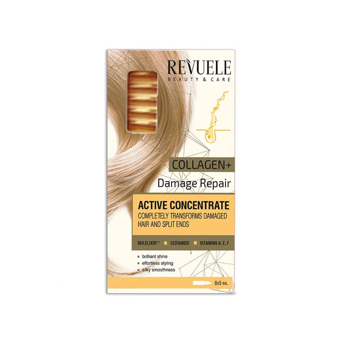 Revuele Active Hair Concentrate Collagen+ Damage Repair Hair Ampoules - MyKady