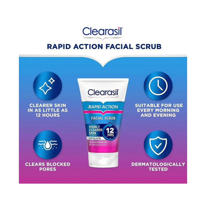 Clearasil Rapid Action Scrub 125ml - MyKady