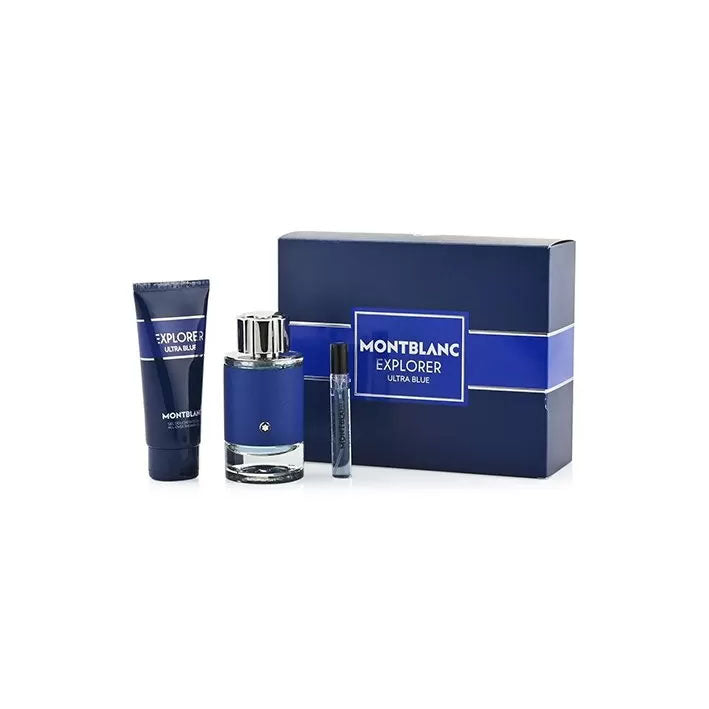 Mont Blanc Men's Explorer Ultra Blue Gift Set Fragrances - MyKady
