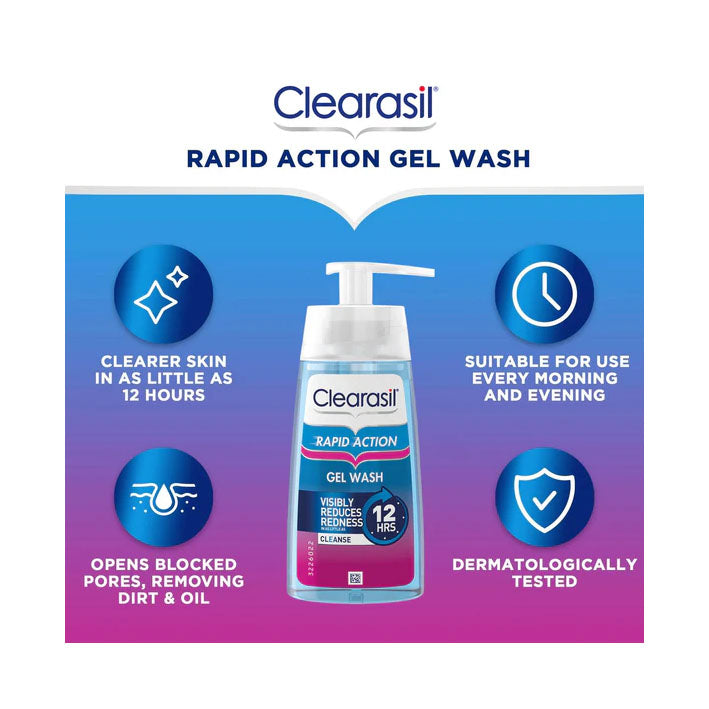 Clearasil Rapid Action Gel Wash 150ml - MyKady