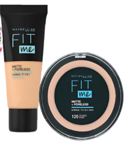 Maybelline New York Fit Me Foundation & Powder Bundle - MyKady