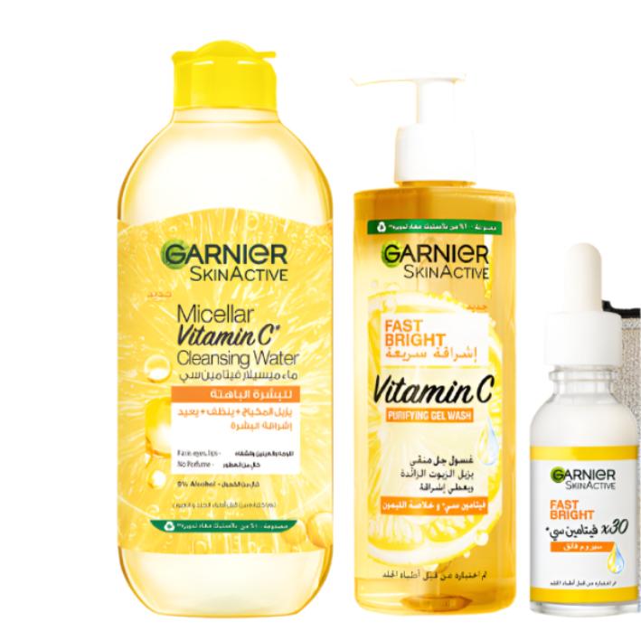 Garnier Vitamin C Wash & Micelar & Serum Bundle - MyKady