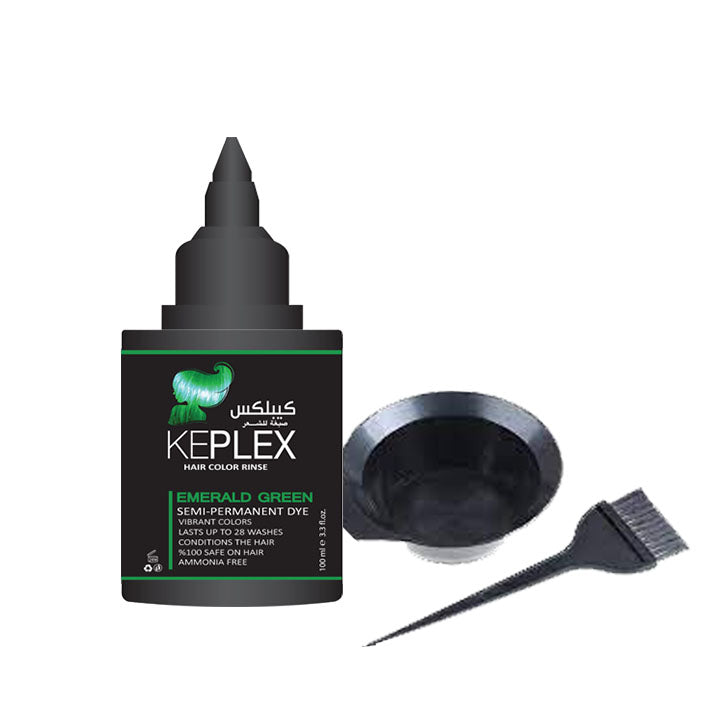 Keplex Crazy Colors Toner Emerald Green 100 ML + FREE Mixing Bowl and Brush - MyKady