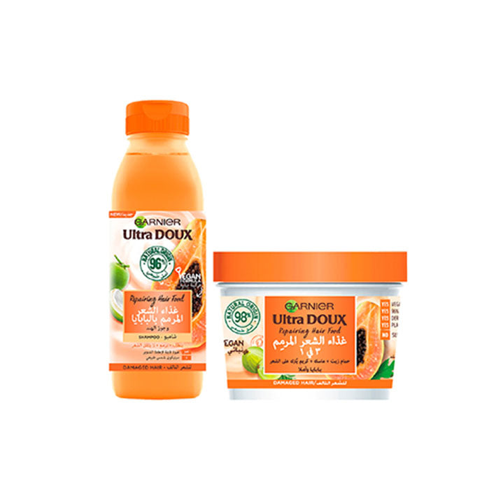 Garnier Ultra Doux Hair Food Papaya & Amla Bundle