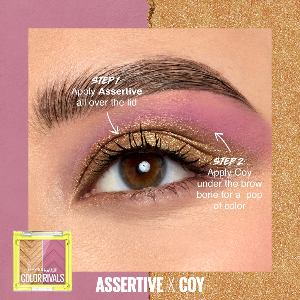 Maybelline New York Color Rivals Eyeshadows Assertive X Coy - MyKady