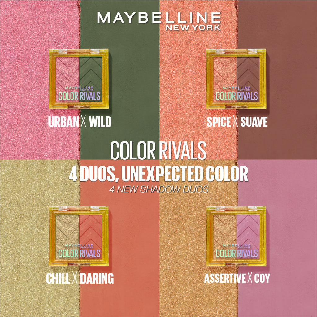 Maybelline New York Color Rivals Eyeshadows Spicy X Suave - MyKady
