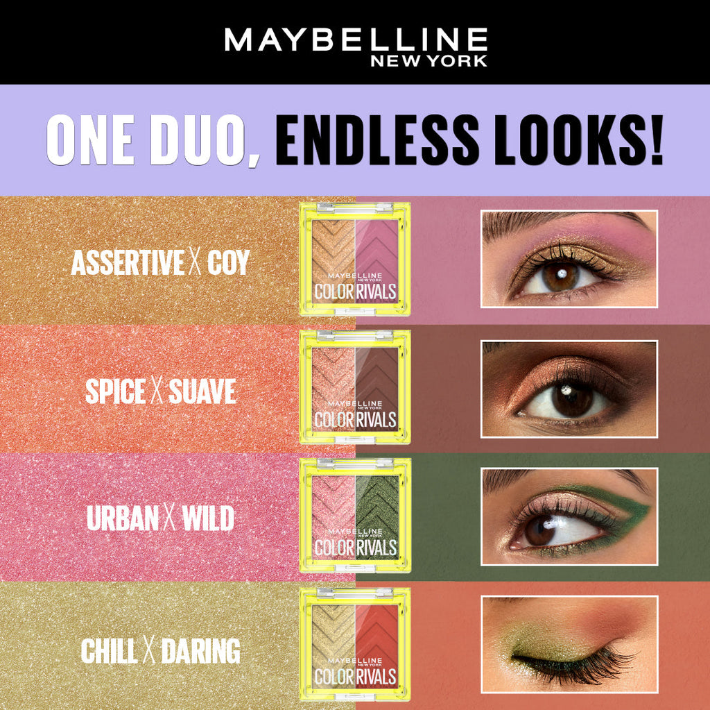 Maybelline New York Color Rivals Eyeshadows Urban X Wild - MyKady