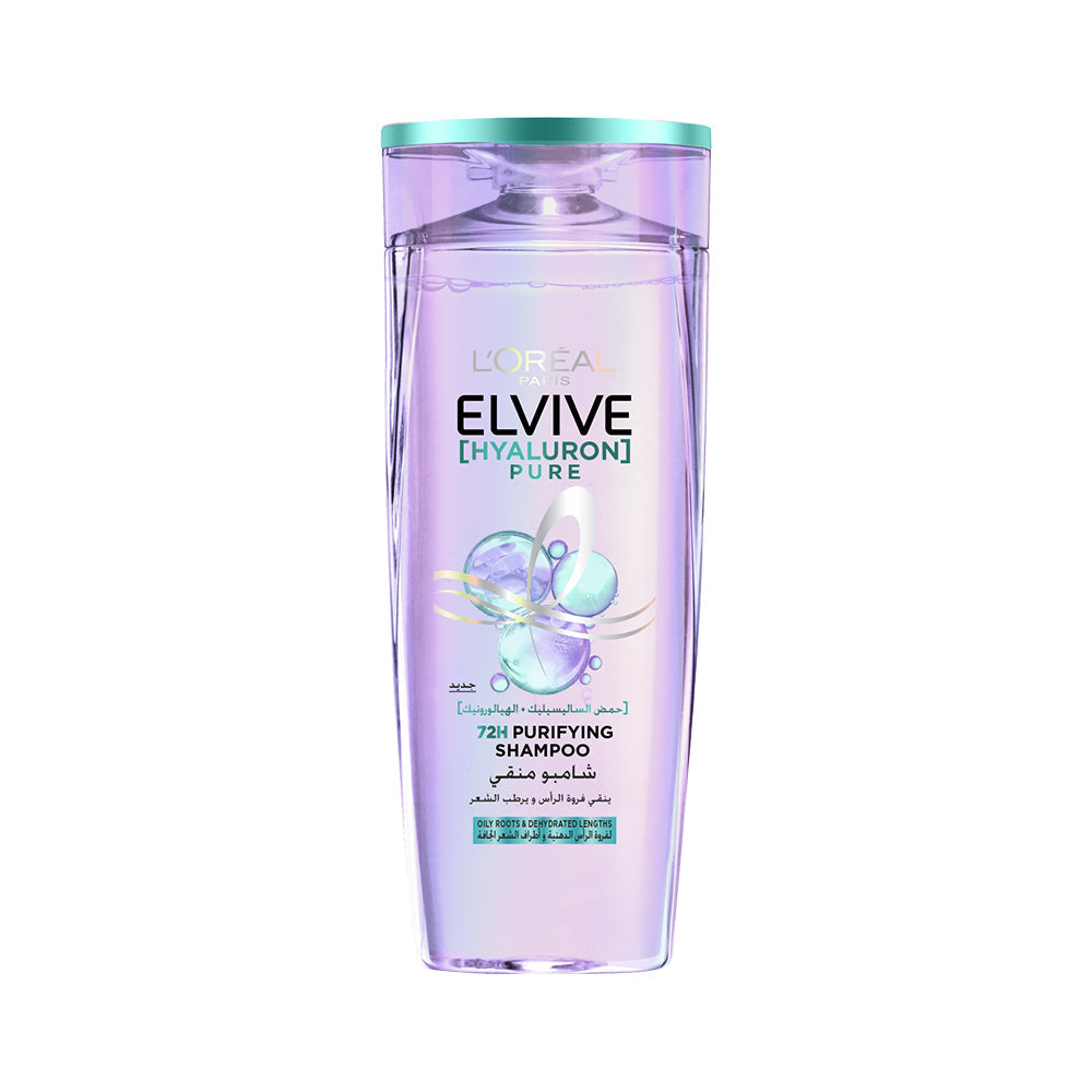 L’Oreal Paris Elvive Hyaluron Pure Purifying Shampoo for Oily Roots And Dehydrated Lengths 600M