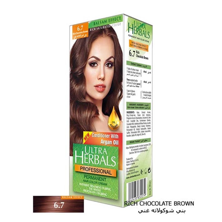 Ultra Herbals Hair Color Cream No 6.7 Rich Chocolate Brown - MyKady