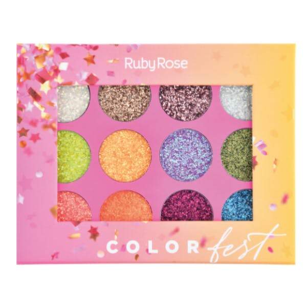 Ruby Rose Color Fest Glitter Palette - MyKady