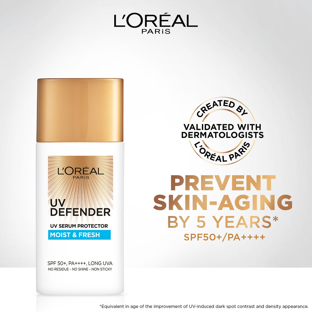 L'Oreal Paris UV Defender Sunscreen SPF50+/PA++++ - Moisture Fresh. - MyKady
