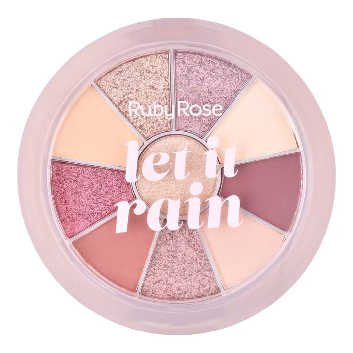Ruby Rose Round Eyeshadow Palette Let It Rain - MyKady