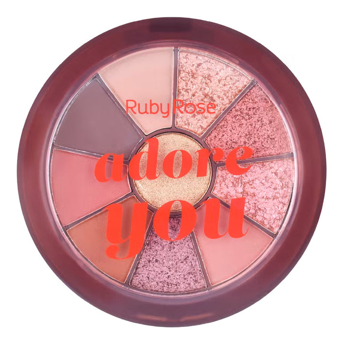Ruby Rose Round Eyeshadow Palette Adore You - MyKady