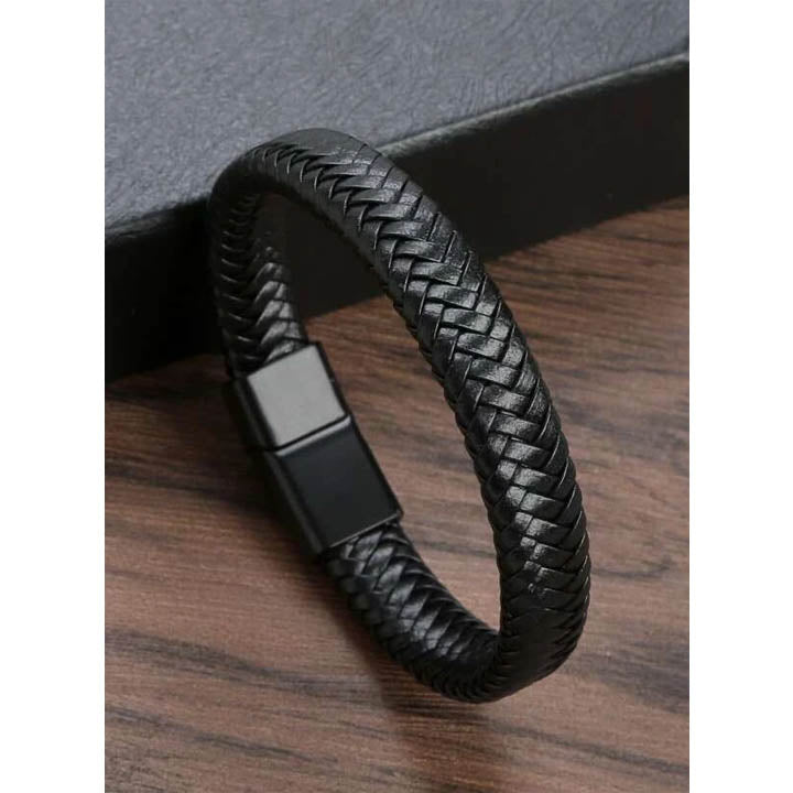 Men Braided Leather Bracelet - MyKady