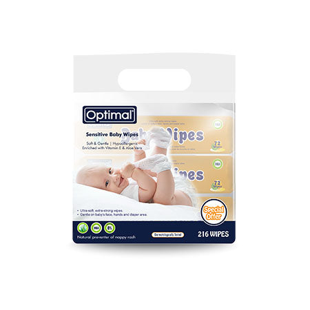 Optimal Wipes Baby 72 Pieces Pack Of 3 - MyKady
