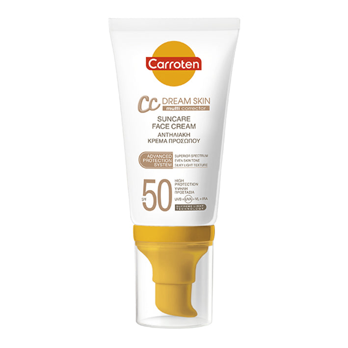 Carroten CC Dream Skin Suncare Face Cream SPF 50 (Tinted Light To Medium) - MyKady