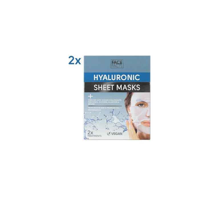 Face Facts Hyaluronic Sheet Mask 2x 20ml
