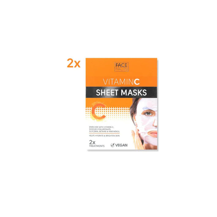Face Facts Vitamin C Sheet Mask 2x 20ml - MyKady