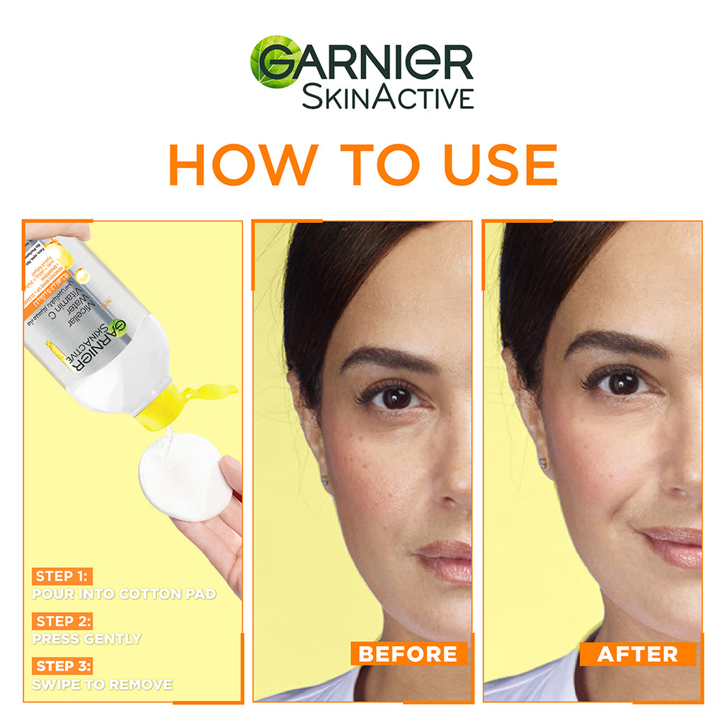 Garnier Micellar Brightening Cleanser Water - Vitamin C - 400 ML - MyKady