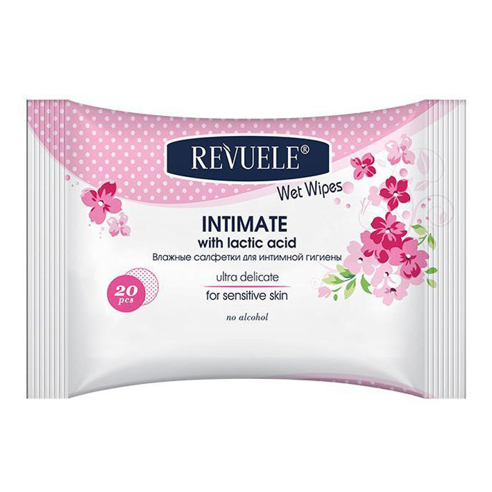 Revuele Wet Wipes Intimate For Sensitive Skin With Lactic Acid - 20 Pcs - MyKady
