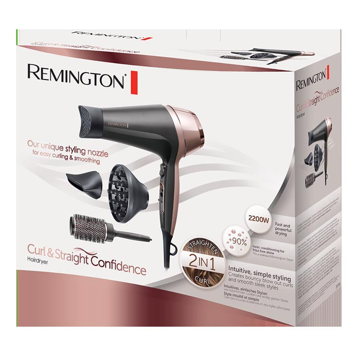 Remington D5706 Curl & Straight Confidence Hairdryer - MyKady
