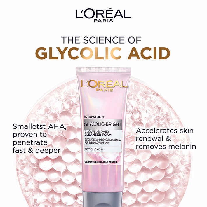 L'Oreal Paris Glycolic Bright Instant Glowing Face Wash 100ml - MyKady