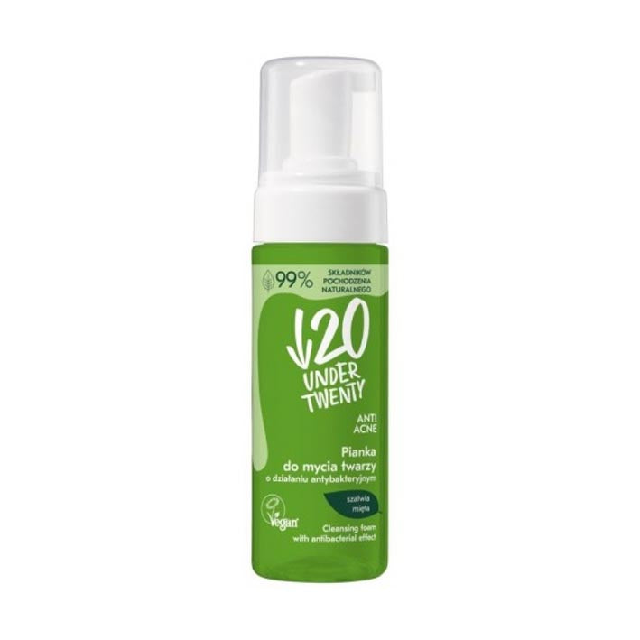 Under Twenty Anti Acne face cleansing foam with antibacterial effect Sage & Mint 150ml - MyKady