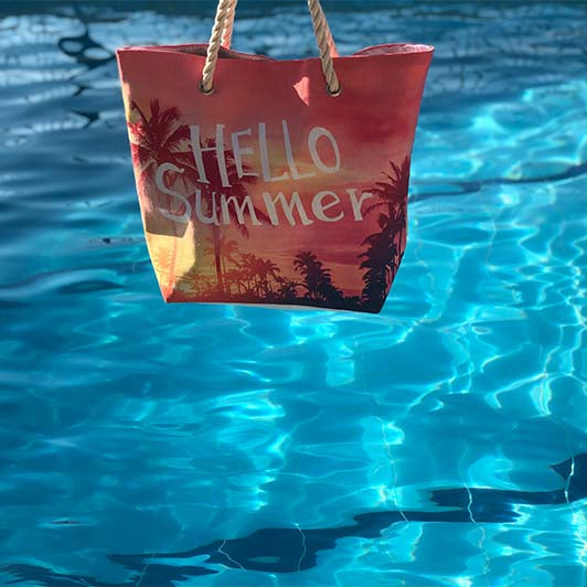 Orange Hello Summer Beach Bag - MyKady