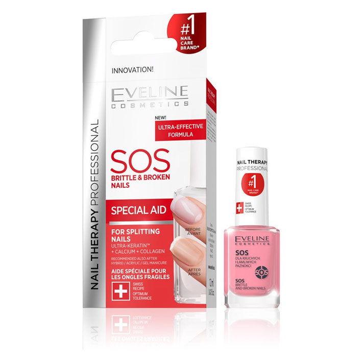 Eveline Nail Therapy Professional sos Brittle And Broken Nails 12Ml - MyKady