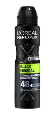 L'Oreal Paris Men Expert Black Mineral Deodorant 150 ML - MyKady